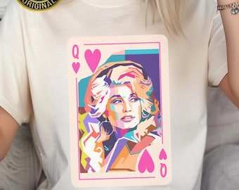 Dolly Parton Shirt in Gemütlichkeitsfarben Herzkönigin
