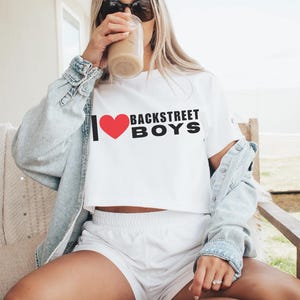 Backstreet Boys Women&#39;s Crop Tee - Fun Retro Top for Concerts, Casual Wear, Gifts, Summer Vibe, Nostalgic Apparel