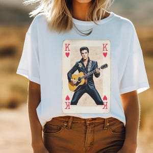 Elvis King of Hearts T-Shirt, Elvis shirt, Elvis Presley Shirt, Retro Elvis shirt, vintage shirt, Rockabilly shirt