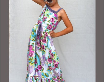 Girls Dress Pattern,  Maxi Dress Pattern, Toddler Dress Pattern, Childrens Sewing Patterns, Pillow Case Dress, 12 months through 8 youth