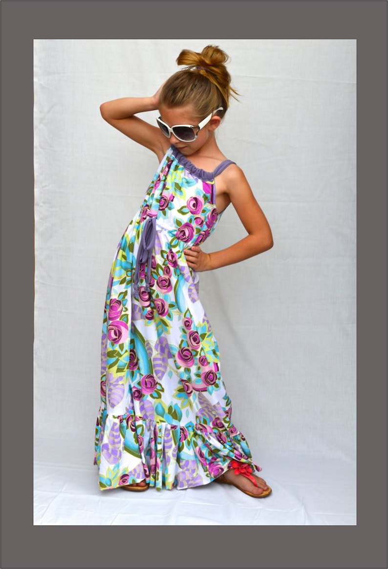 Girls Dress Pattern, Maxi Dress Pattern, Toddler Dress Pattern, Childrens Sewing Patterns, Pillow Case Dress, 12 months through 8 youth image 1