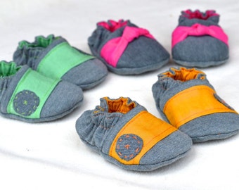 Reversible Seamless Crib Shoe. 4 Different Styles Included.  Size Newborn - 3 Years Old.  PDF SEWING PATTERN. Toddler shoe pattern included
