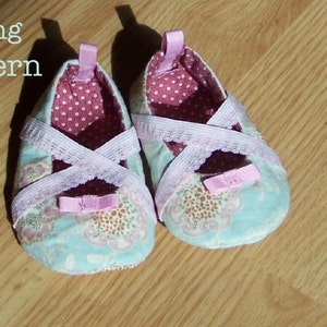 Angelina Ballerina Baby Girl Shoes PDF PATTERN DIY 5 different sizes image 5