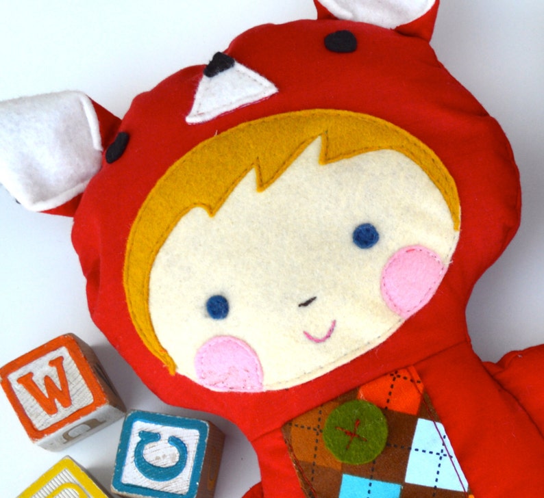 SALE Plushie Pattern, Baby Toy Tutorial, Softie Pattern, Doll Pattern, stuffed animal PDF Sewing Pattern image 5