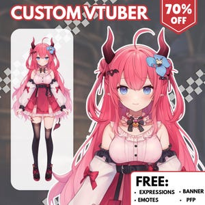 Aanpasbaar Live2D-model voor Vtuber | Klaar voor rigging en streaming voor contentmakers | Animatoren | Uniek ontwerp | Vtuber-commissie