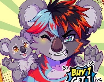 Custom Furry Art Commission | Fursona Profile Picture | Anthro Fursuit