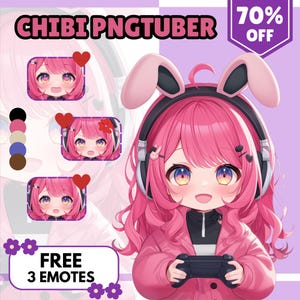 Custom Chibi PNGtuber, Pngtuber Character, Pngtuber Model for Stream, Pngtuber Anime, Chibi Pngtuber, Pngtuber Commission