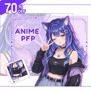 Anime PFP Commission, Custom Digital Icon Vtuber Avatar, Anime Character Portrait, OC Fanart Discord Profile Picture