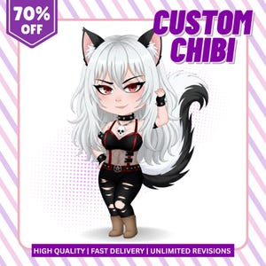 Comisión de personajes de anime Chibi personalizados / Personaje Chibi / Icono Chibi / Retrato Chibi / Chibi PFP / Mascota Chibi / Anime Chibi / Chibi Vtuber