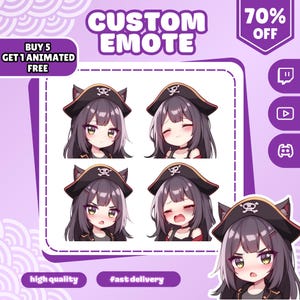 CUSTOM EMOTES, Animated Emotes, Custom Emote, Chibi Emotes, Twitch Emotes, Twitch Emotes Pack, Twitch Emoji, Custom emote, Custom Twitch