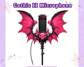 Gothic II Vtuber Microphone Asset - PNGTuber Mic