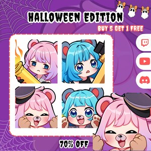 Emotes Twitch Chibi Anime personnalisés : oeuvres d&#39;art animées pour streamers