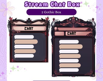 Gothic Box Twitch Chatbox, Gothic Chat Box Streamers, Chat Box Overlay, Chat box widget, Stream Chatbox, Stream Asset, Chatbox Frame
