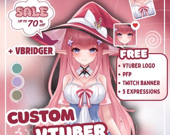 Anpassad Vtuber-modell Live2D-provision | Vtuber-kvinnor och -män | Live2D-provision | Vtuber-modellprovision | Vtuber-tillgångar