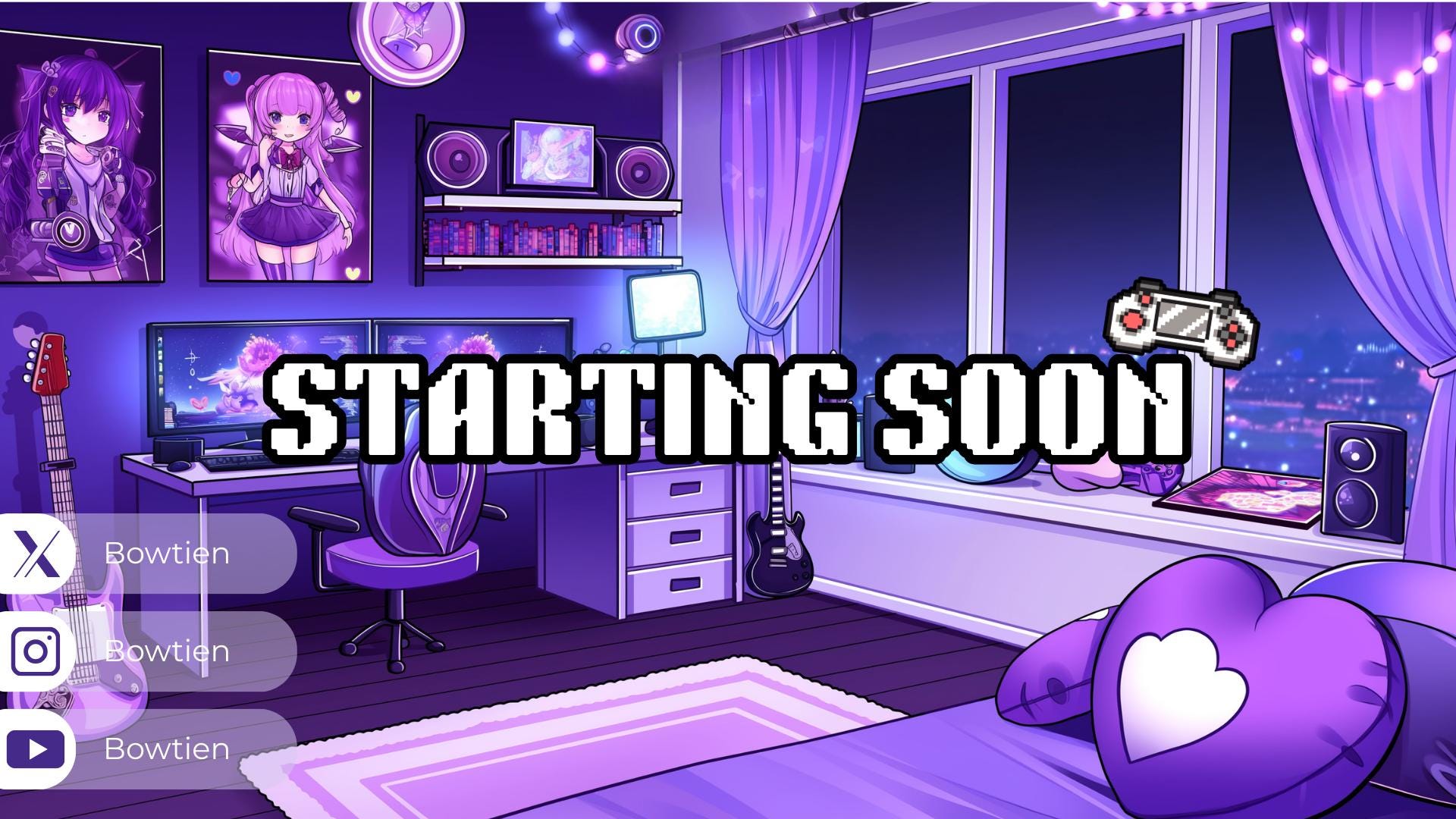 Custom Stream Overlay / Custom Twitch Stream Screen / Starting Soon ...