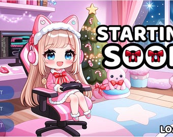 Custom Stream Overlay  / Custom Twitch Stream Screen / Starting Soon / Be Right Back / Offline / Ended Screens / Animated Stream Screen Pack