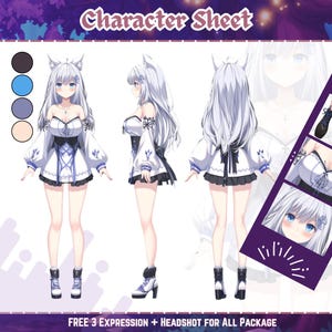 Arkusz postaci prowizja, Arkusz postaci, Niestandardowy arkusz DND, Odniesienie do Furry, VRChat, Projekt w stylu anime, Niestandardowy arkusz postaci
