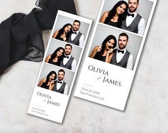 2x6 Minimalist Photo Booth Template – Elegant Wedding Strip