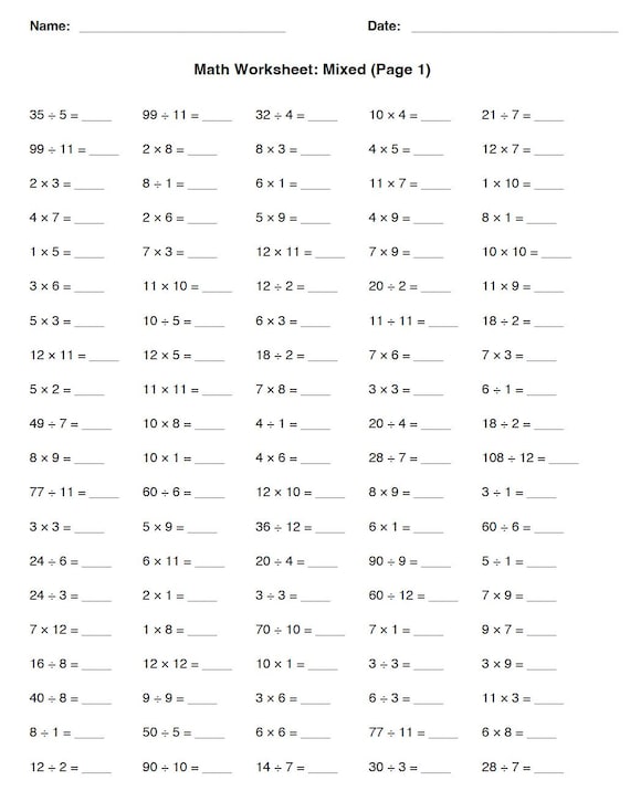 Maths Problems Printable