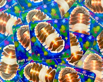 Cappuccino Isopod 2x2 Inch Waterproof Sticker