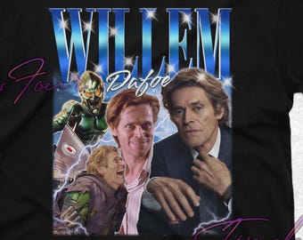 T-shirt Unisex Coton Heavy Graphic Print Willem Dafoe Oranges - Style 90s
