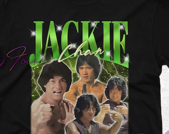 ヴィンテージ ジャッキー・チェン V2 ナチュラル Tシャツ 映画ポスター