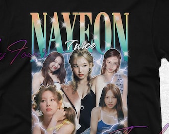 TWICE ナヨン ユニセックス Tシャツ：Kポップアイドル音楽グッズ
