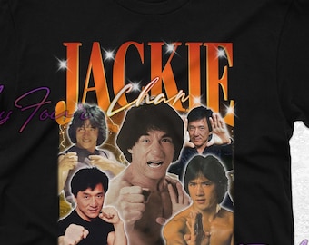 ジャッキー・チェン V3 ナチュラル Tシャツ 映画ポスター レトロ