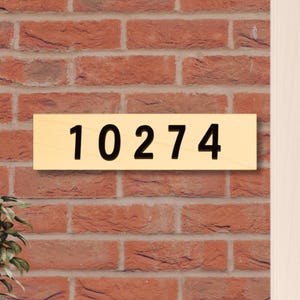 Personalized Farmhouse Address Sign Rustic Wood House Number Porch Decor Outdoor Horizontal Sign Home