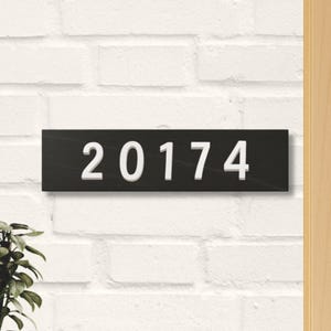 Modern Wood Address Sign Custom House Number Plaque Unframed Design Vertical Address for Porch