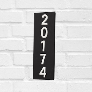 Modern Vertical Address Sign Custom Wooden House Number Plaque Personalized Outdoor Decor For Home Address Sign for Home Housewarming Gift