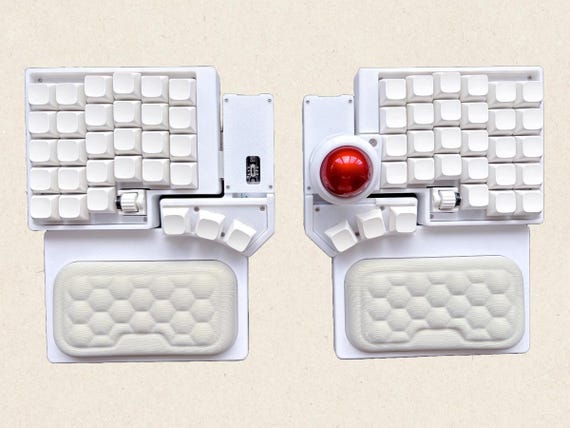キーボード ErgoSNM White Trackball Split Keyboard ErgoSNM White Trackball Split Keyboard