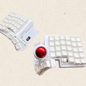 Split Trackball Keyboard, Angle Adjust, DIY Kit, Fully Assembled Ready to Use, Wireless Bluetooth, Wired, ZMK, Hotswap, Mechanical Ergonomic