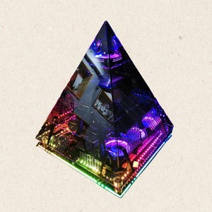 Pyramid eATX, mini-ITX-behuizing, supercoole computerbehuizing, pc-behuizing, transparant acryl, zeldzame vondst, uniek futuristisch, desktop, game