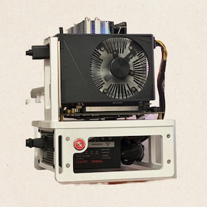 Unieke ITX mATX-behuizing, computerbehuizing, 3D-printbehuizing, pc-behuizing, maatwerk beschikbaar, gamingkantoor, staand bureaublad, toren