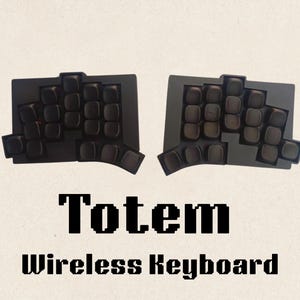 Totem Split Keyboard, Ready To Use Kit, Low Profile Wireless Ergonomic, Support ZMK, Hotswap Choc Switch, PC Gamer Accessory Gift, by GEIST