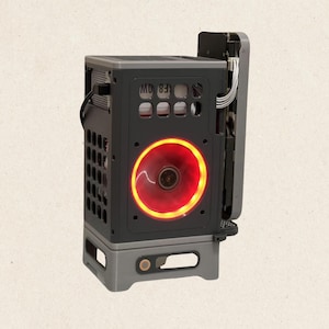 Unique ITX case, SFX power, 3D printed, mini ITX host, Vertical Standing pc Case, Open Case, External Gpu, Smart Heat, Desktop, Tower