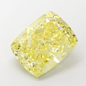 Cushion Yellow Lab Diamond for Engagement Ring Lab Created Loose Diamond for Wedding Ring and Pendant Man Made Diamond Cushion Cut Diamond