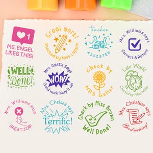Cadeau pour enseignant Tampons pour enseignant Tampon pour enseignant personnalisé Tampon pour enseignant personnalisé vérifié par l'enseignant Tampon bon travail Tampons pour enseignant Meilleures critiques