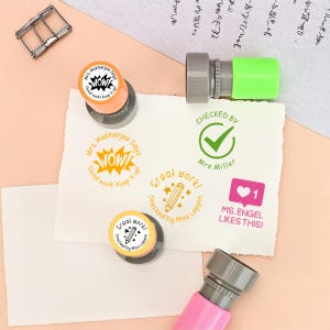 Sello personalizado para maestro, sello del aula del maestro, sellos personalizados con nombre para maestro, regalo para maestro, regalos de regreso a clases para maestro