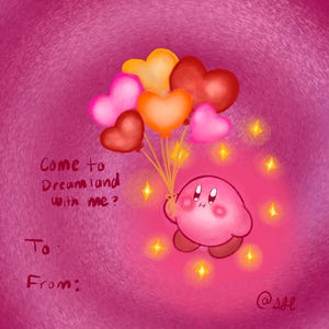 Lover Kirby , Kirby, Romantic Kirby Card