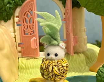 Figura de disfraz de piña personalizada de gato persa bebé de Sylvanians