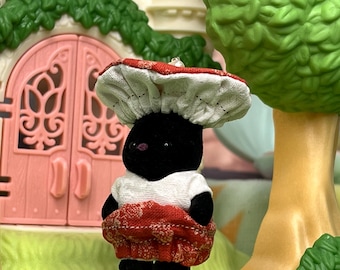 Sylvanian Mushroom Prince Baby Black Cat Custom OOAK figure