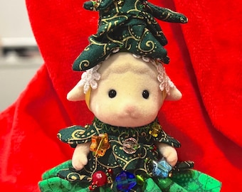 sylvanian critters calico families OOAK Christmas Tree Lamb Sheep Custom figure