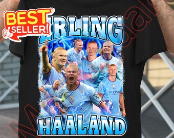 Erling Haaland Tshirt Design PNG Instant Download, Haaland Graphic Tees Design, Soccer DTG/DTF Transfer, Football Shirt Design