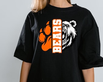 Bears Head SVG, School Mascot Cut File (Digital Download)