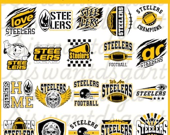 20 Steelers SVG PNG EPS Bundle, Football Team Logo (Digital Download)