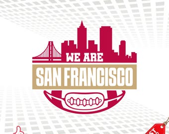 San Francisco Football SVG: City Skyline PNG, Cut File (Digital Download)