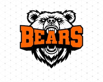 Bears Mascot SVG, PNG, Cut File (Digital Download)