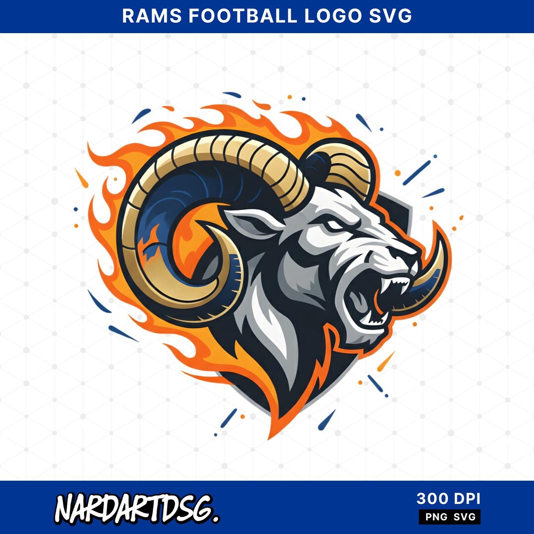 Rams Logo SVG – Football Team Mascot, Cut File (digital Download) - Etsy